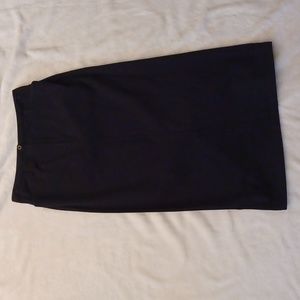 Vintage Black Denim Midi Skirt